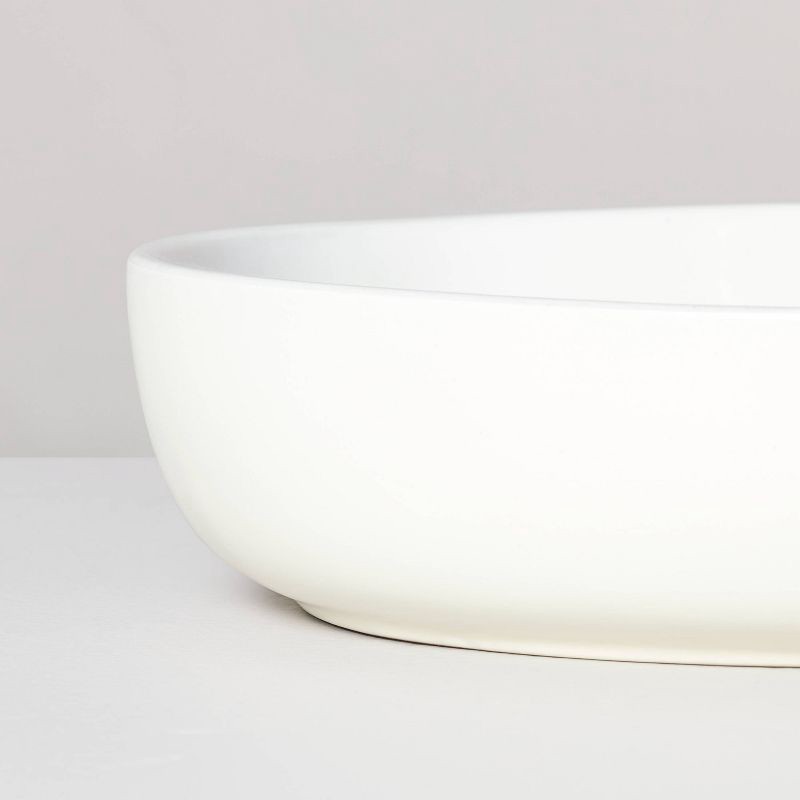 slide 3 of 3, Hearth & Hand with Magnolia 34oz Stoneware Pasta/Grain Bowl Cream - Hearth & Hand™ with Magnolia: Farmhouse Style, Microwave & Dishwasher Safe, 34 oz