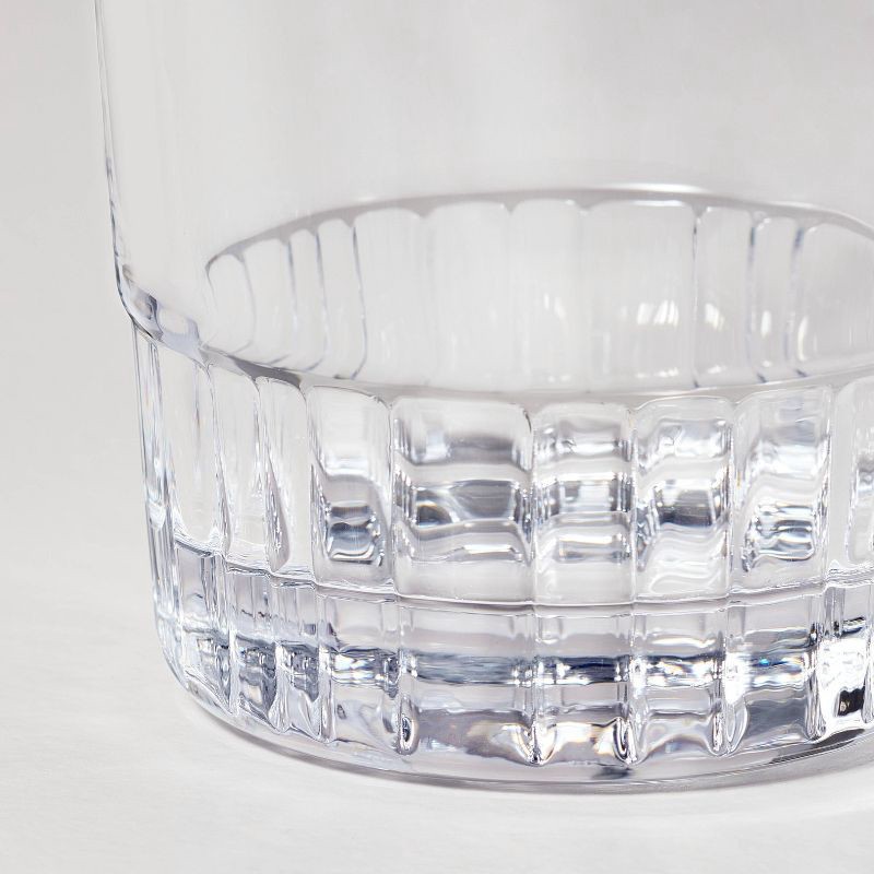 slide 4 of 4, Hearth & Hand with Magnolia 6.5oz Short Fluted Glass Tumbler Clear - Hearth & Hand™ with Magnolia: Dishwasher-Safe, Farmhouse Style, 6.5 oz