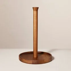 Hearth & Hand with Magnolia Wooden Paper Towel Holder Brown - Hearth & Hand™ with Magnolia: Acacia Wood, Countertop Design, Varnished Finish