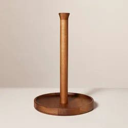 Hearth & Hand with Magnolia Wooden Paper Towel Holder Brown - Hearth & Hand™ with Magnolia: Acacia Wood, Countertop Design, Varnished Finish