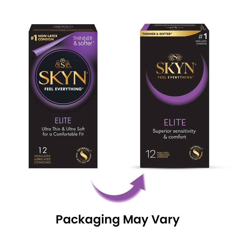 slide 2 of 7, SKYN Elite Non-Latex Condoms - 12ct, 12 ct