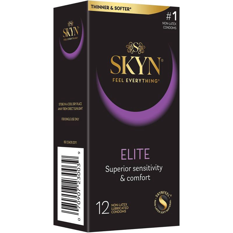 slide 4 of 7, SKYN Elite Non-Latex Condoms - 12ct, 12 ct