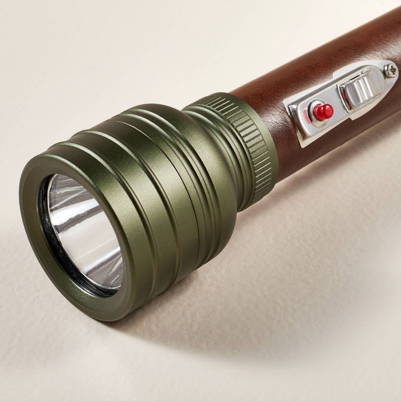 slide 4 of 4, LED Flashlight Green/Brown - Hearth & Hand with Magnolia, 1 ct