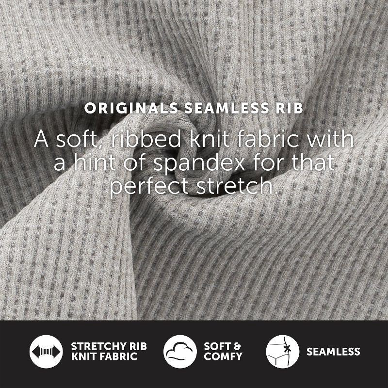 slide 6 of 7, Hanes Originals Women's Ribbed Seamless Contour Bra MHB004 - White S: Lightly Lined, Adjustable Strap, Medium Coverage, 1 ct