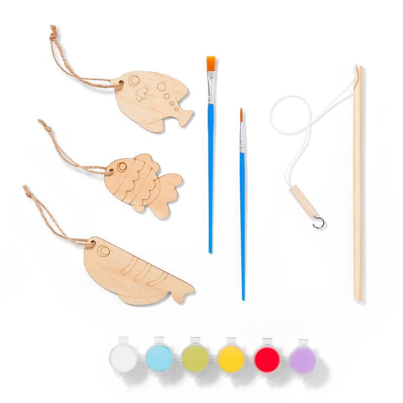 slide 2 of 4, Paint-Your-Own Mini Fishing Kit - Mondo Llama, 1 ct