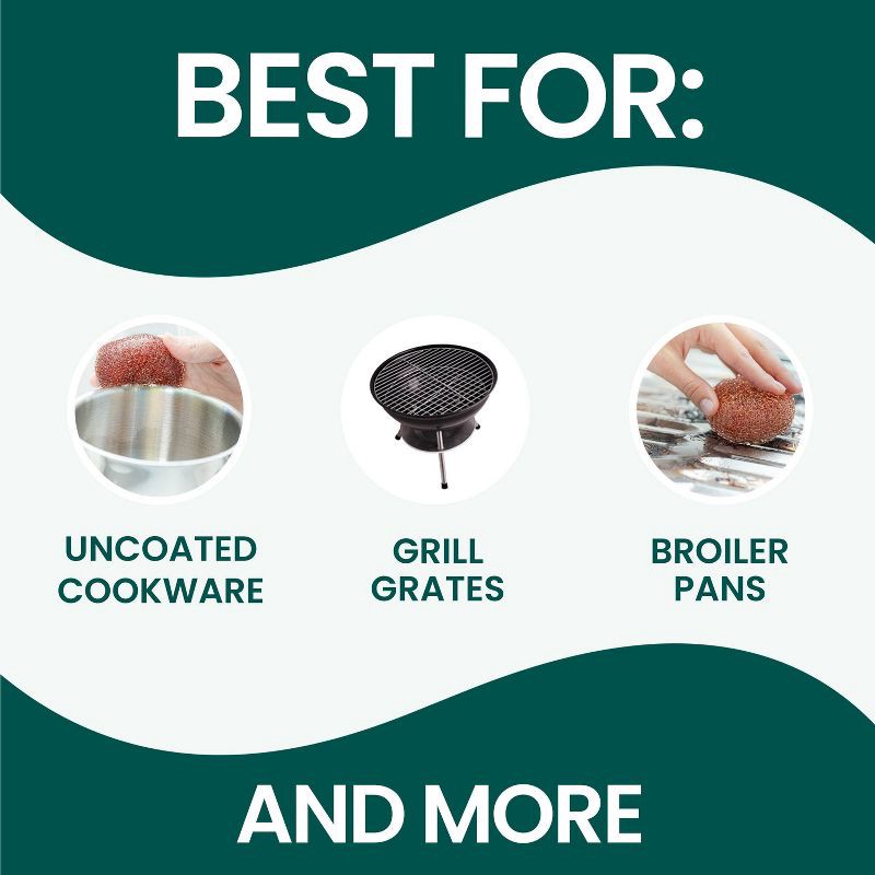 slide 5 of 10, Scotch-Brite Copper Coated Scrubbers - 3ct, 3 ct