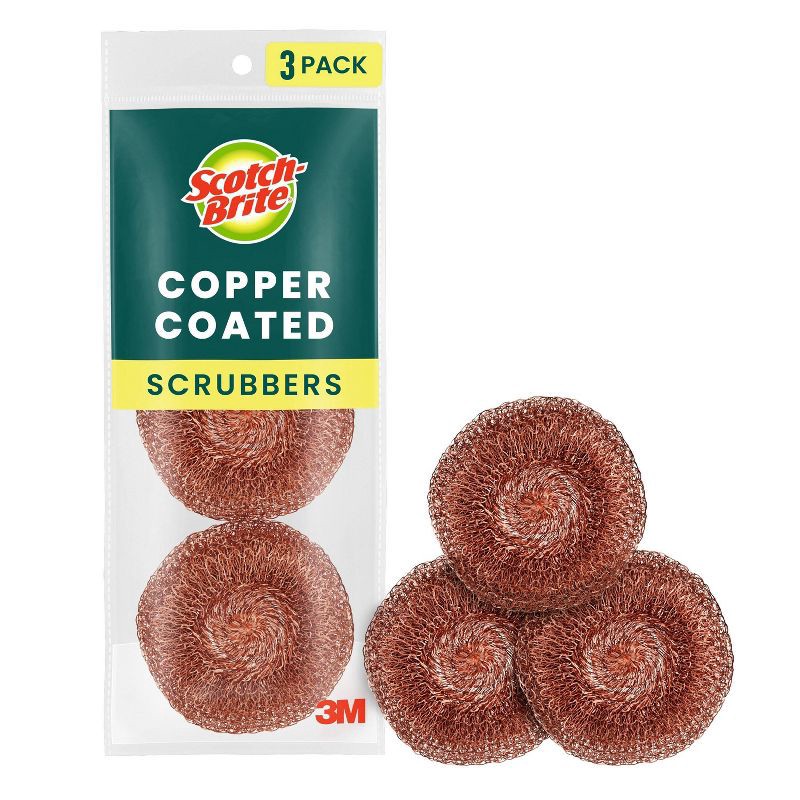 slide 1 of 10, Scotch-Brite Copper Coated Scrubbers - 3ct, 3 ct