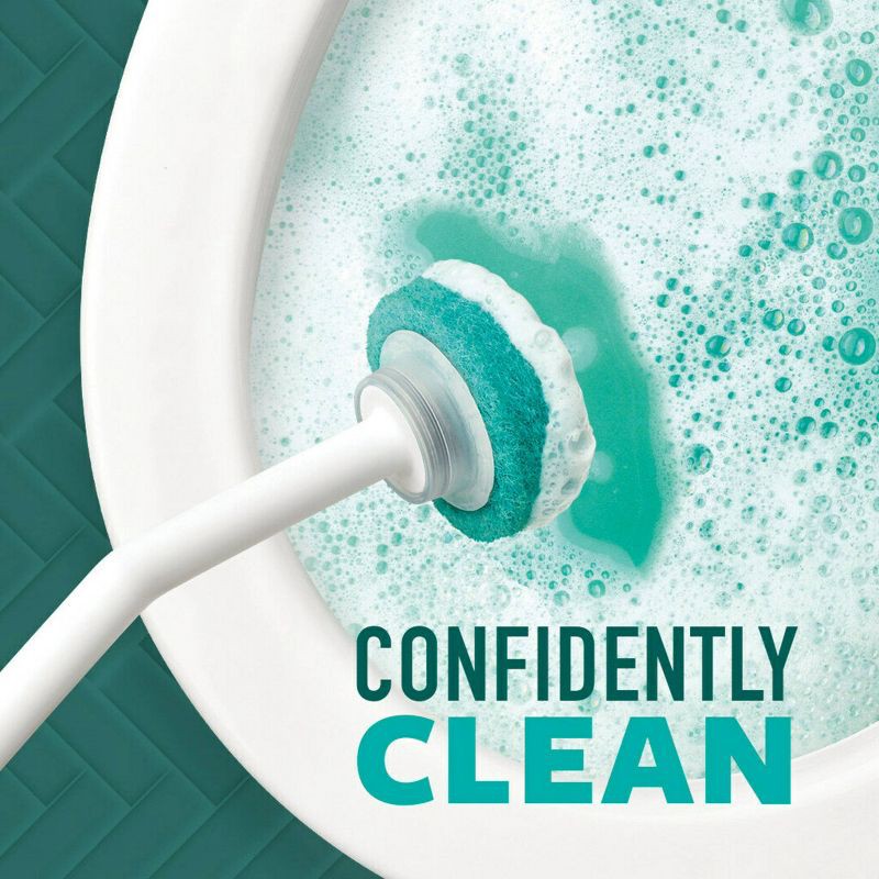 slide 5 of 8, Scotch-Brite Power Scour Toilet Cleaning System - 1 Wand & Stand and 5 Scrubbing Pads, 1 ct