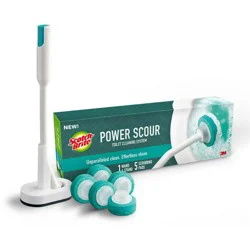 Scotch-Brite Power Scour Toilet Cleaning System - 1 Wand & Stand and 5 Scrubbing Pads