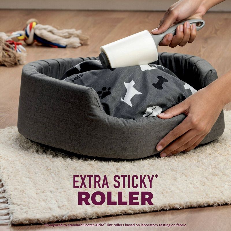 slide 7 of 10, Scotch-Brite Pet Extra Sticky Lint Roller - 2pk, 2 ct