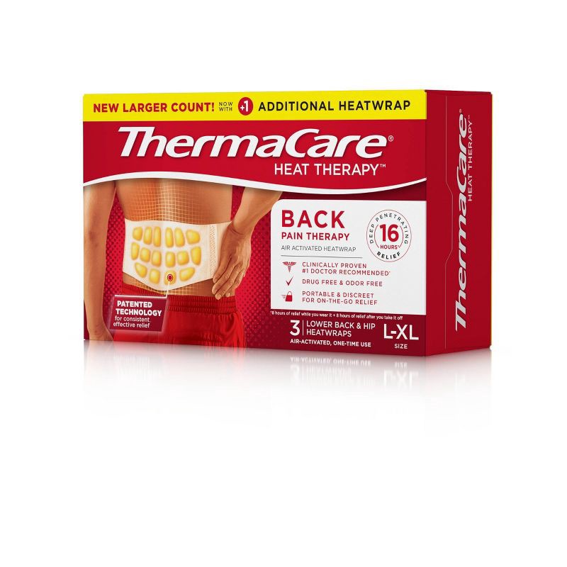 slide 2 of 9, ThermaCare Lower Back/Hip Heatwrap - 3ct, 3 ct