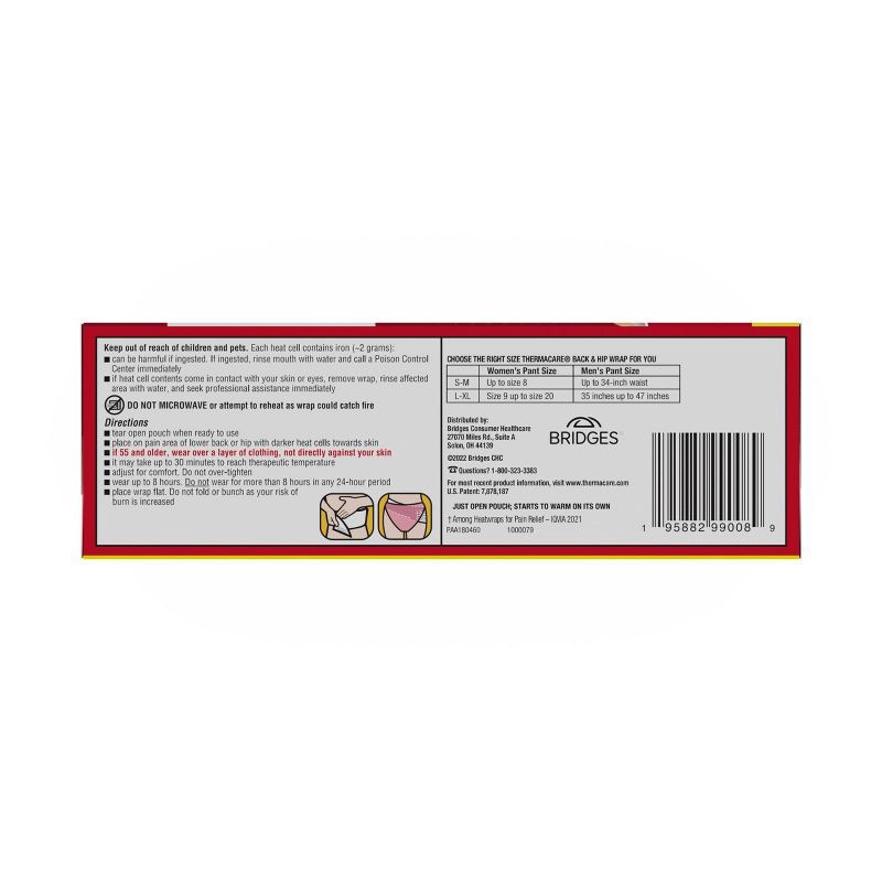 slide 3 of 9, ThermaCare Lower Back/Hip Heatwrap - 3ct, 3 ct