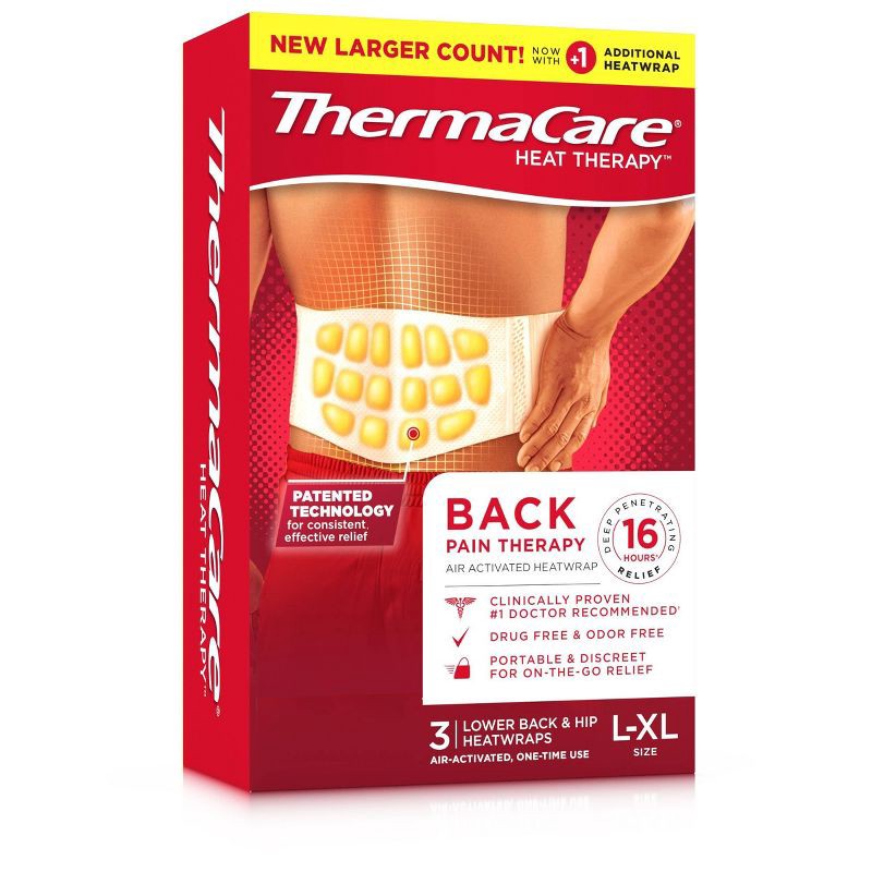 slide 1 of 9, ThermaCare Lower Back/Hip Heatwrap - 3ct, 3 ct