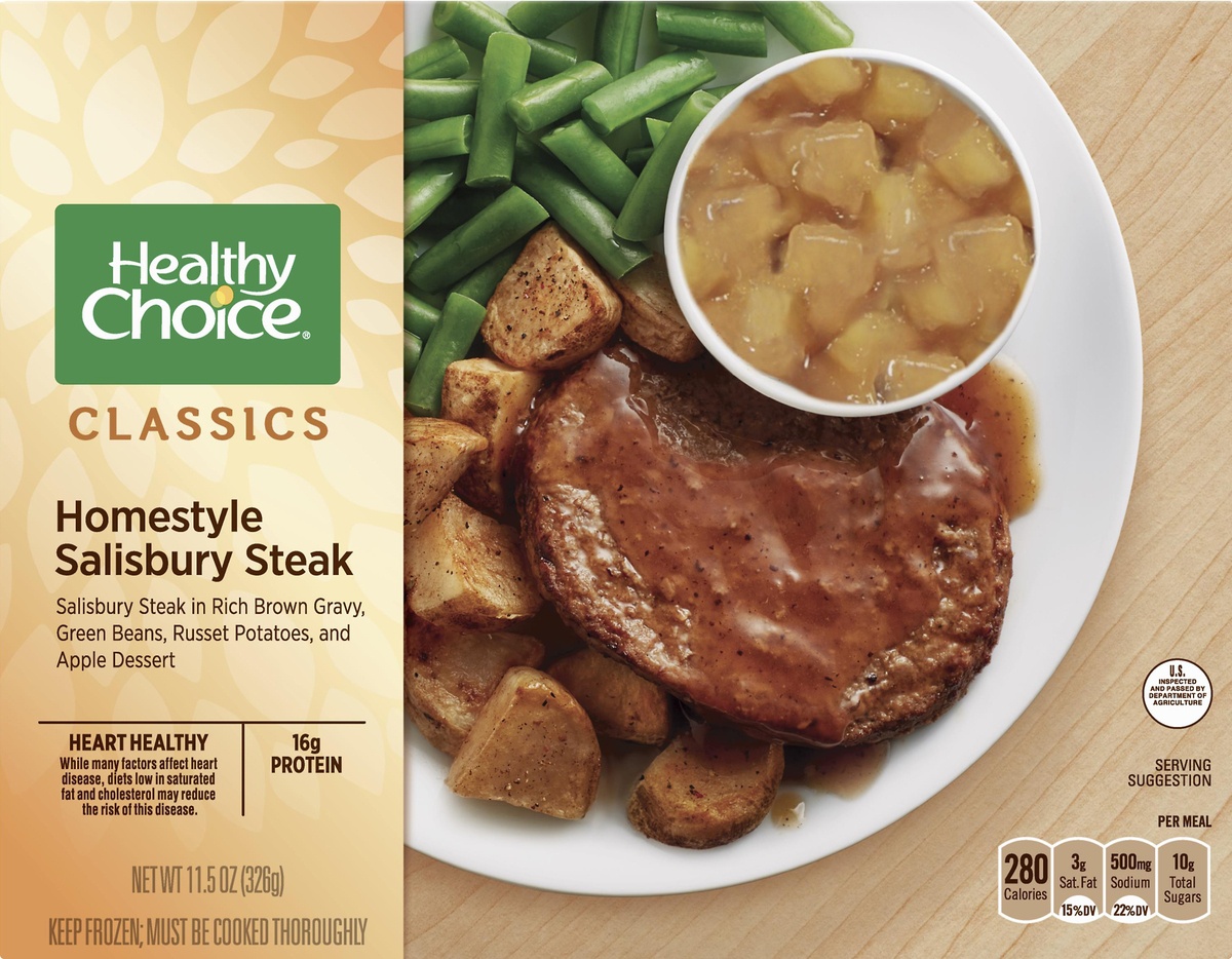 slide 7 of 8, Healthy Choice Homestyle Salisbury Steak, 11.5 oz