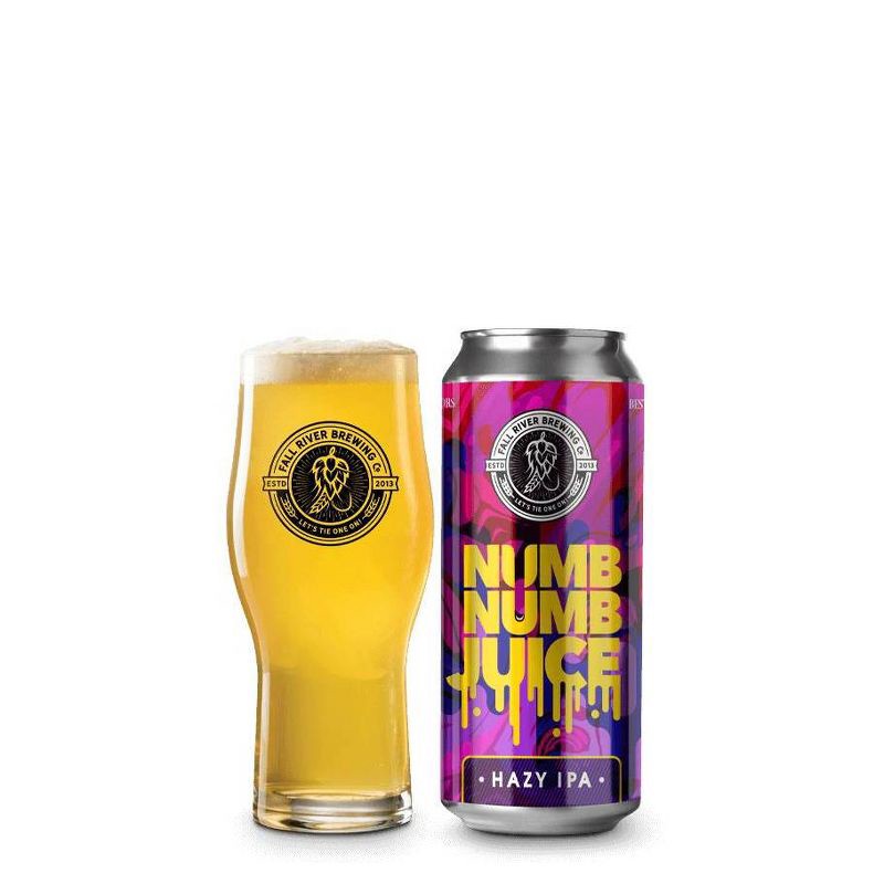 slide 1 of 1, Fall River Brewing Numb Numb Juice Hazy IPA - 4pk/12 fl oz Cans, 4 ct; 12 fl oz