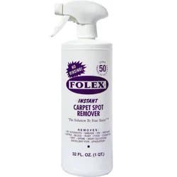 Folex Unscented Instant Carpet Spot Remover - 32 fl oz: Spray Bottle, Liquid Cleaner, For Carpet & Upholstery