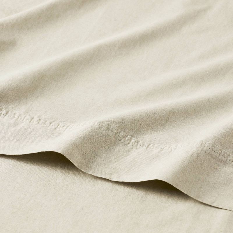 slide 3 of 4, Twin/Twin XL 250 Thread Count Organic Percale Sheet Set Green Chambray - Threshold™: GOTS & OEKO-TEX Certified, Includes 1 Pillowcase, 1 ct