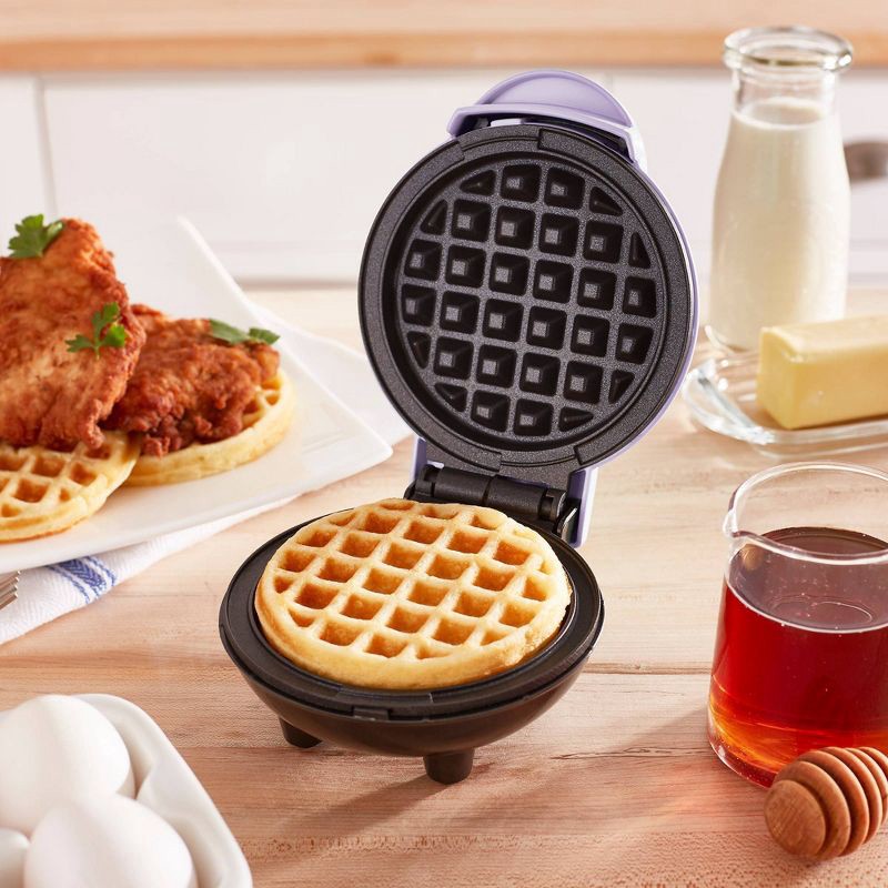 slide 4 of 8, Dash Mini Waffle Maker - Lilac, 1 ct