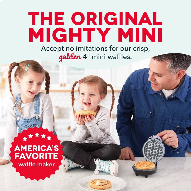 slide 5 of 6, Dash Mini Waffle Maker - Lilac, 1 ct
