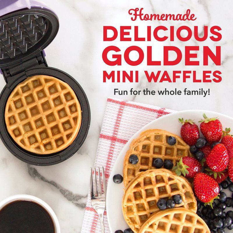 slide 6 of 8, Dash Mini Waffle Maker - Lilac, 1 ct