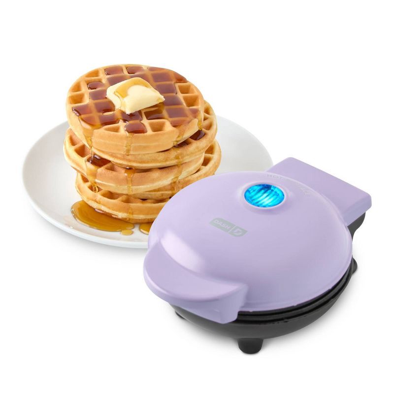 slide 1 of 8, Dash Mini Waffle Maker - Lilac, 1 ct