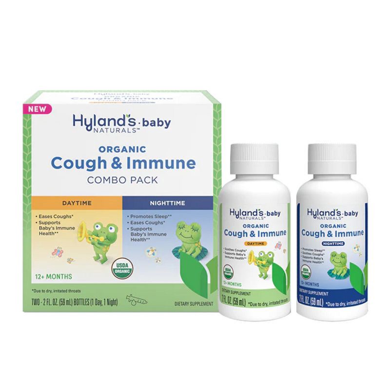 slide 1 of 8, Hyland's Naturals Baby Organic Cough & Immune Day/Night Combo - 4oz, 4 oz