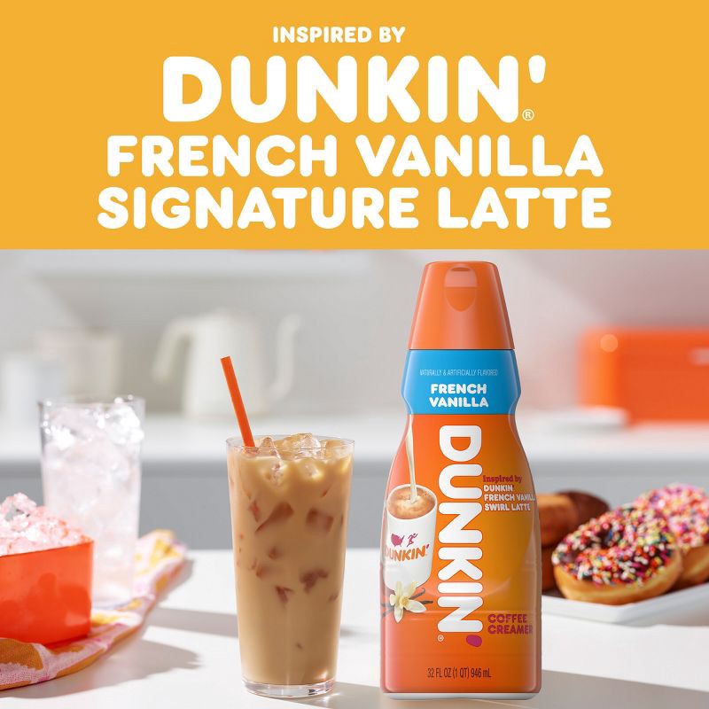 slide 5 of 9, Dunkin' Donuts Coffee Creamer Dunkin' Donuts Extra Extra Vanilla Coffee Creamer - 32 fl oz, 32 fl oz