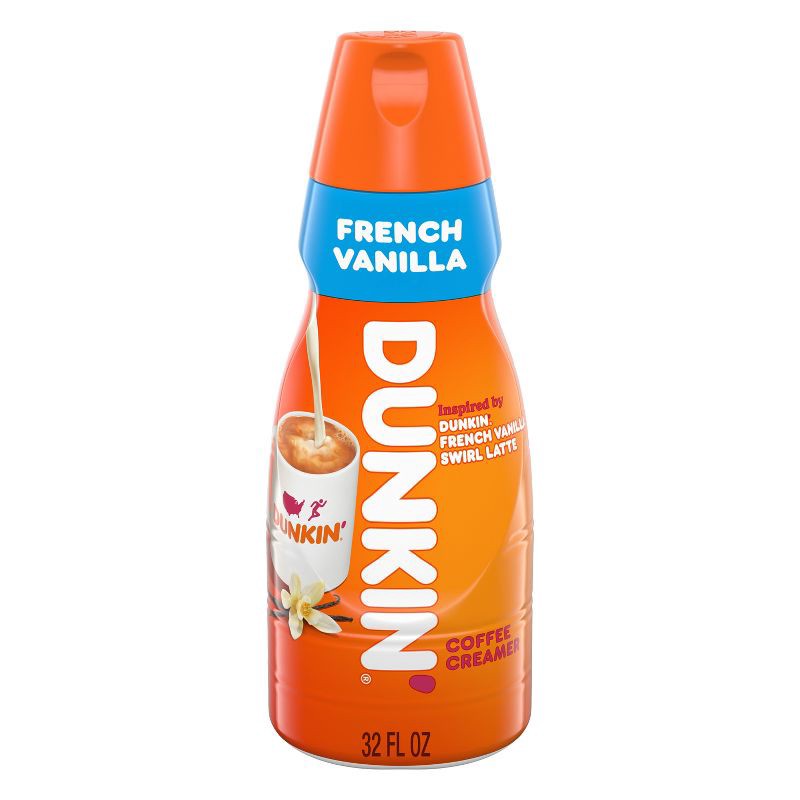 slide 1 of 9, Dunkin' Donuts Coffee Creamer Dunkin' Donuts Extra Extra Vanilla Coffee Creamer - 32 fl oz, 32 fl oz