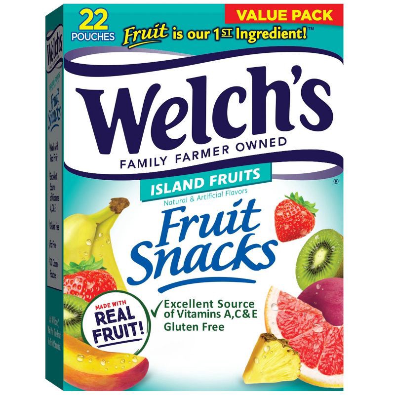 slide 1 of 6, WELCH's Fruit Snacks Island Fruits - 17.6oz/22ct, 22 ct; 17.6 oz