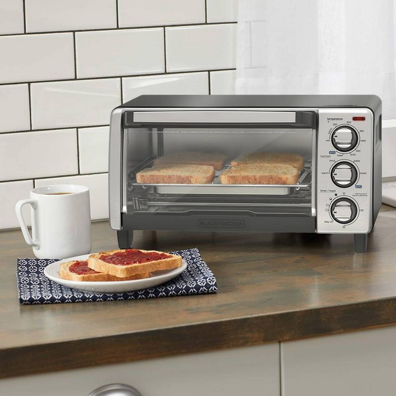 BLACK+DECKER 4 Slice Air Fry Toaster Oven - TO1747SSG 1 ct