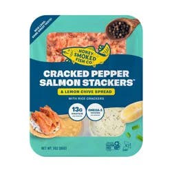 Honey Smoked Fish Co. Salmon Stackers Cracked Pepper - 3oz