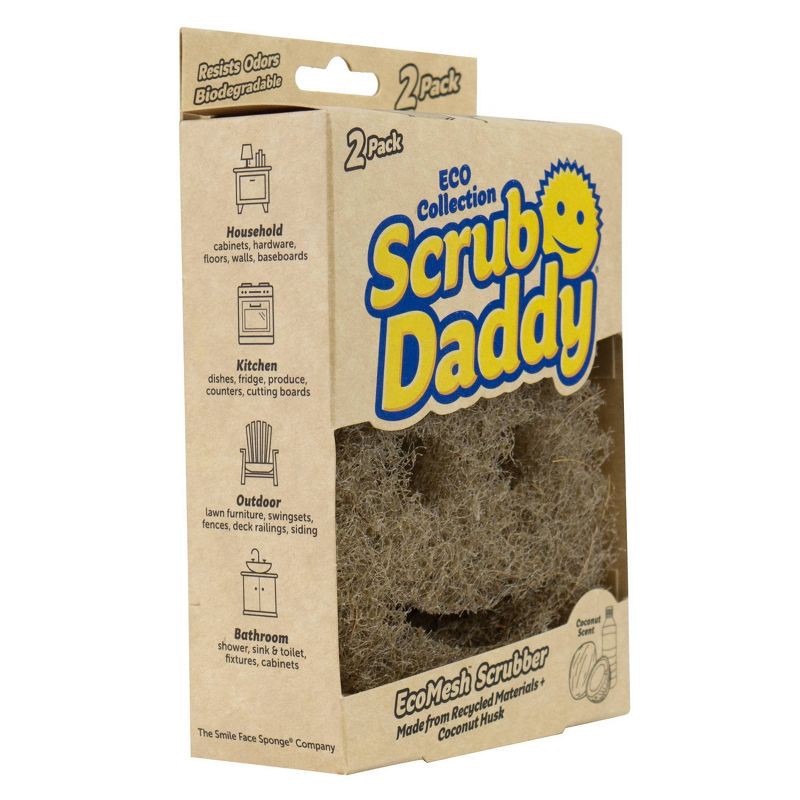 slide 8 of 13, Scrub Daddy Coco Mesh Scrubber - 2ct, 2 ct