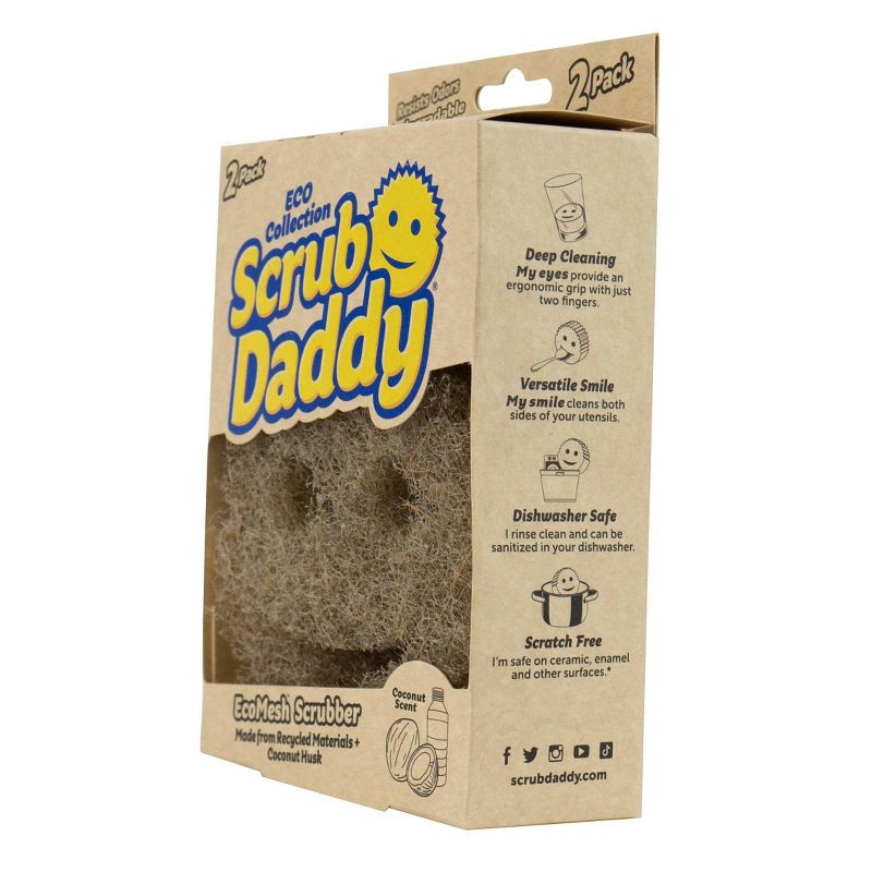 slide 11 of 13, Scrub Daddy Coco Mesh Scrubber - 2ct, 2 ct