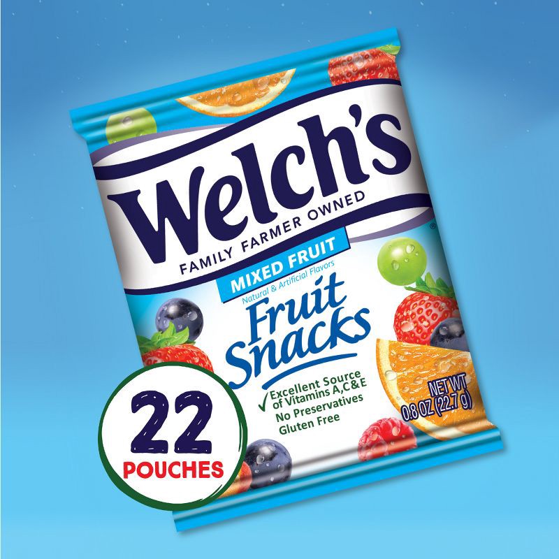 slide 2 of 8, WELCH's Fruit Snacks Mixed Fruit - 17.6oz/22ct, 22 ct; 17.6 oz