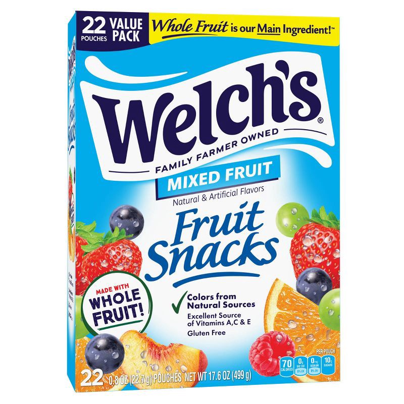 slide 1 of 6, WELCH's Fruit Snacks Mixed Fruit - 17.6oz/22ct, 22 ct; 17.6 oz