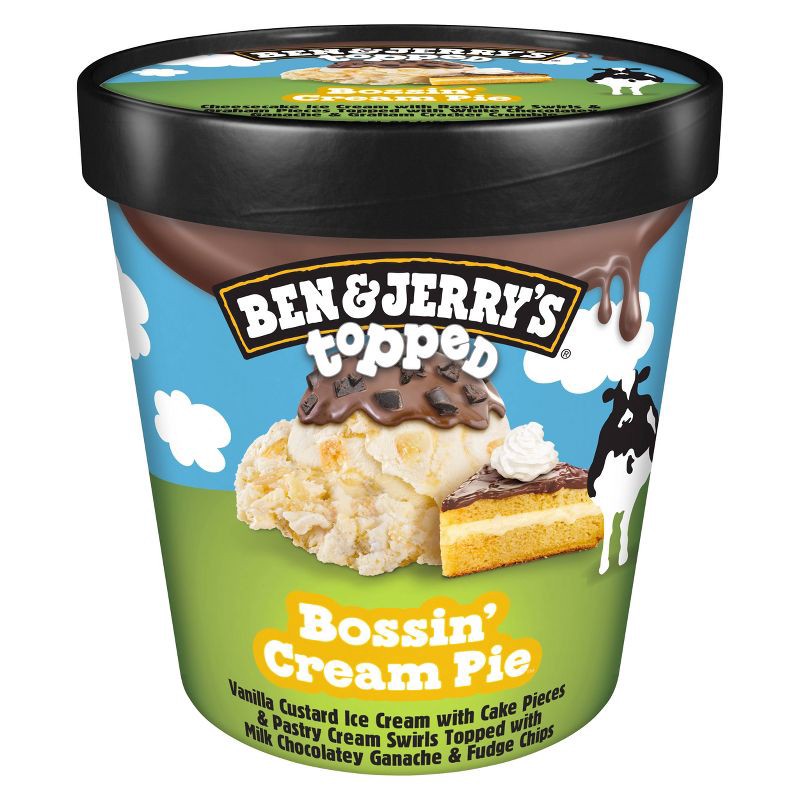 slide 1 of 5, Ben & Jerry's Topped Bossin' Cream Pie Frozen Ice Cream - 15.2oz, 15.2 oz