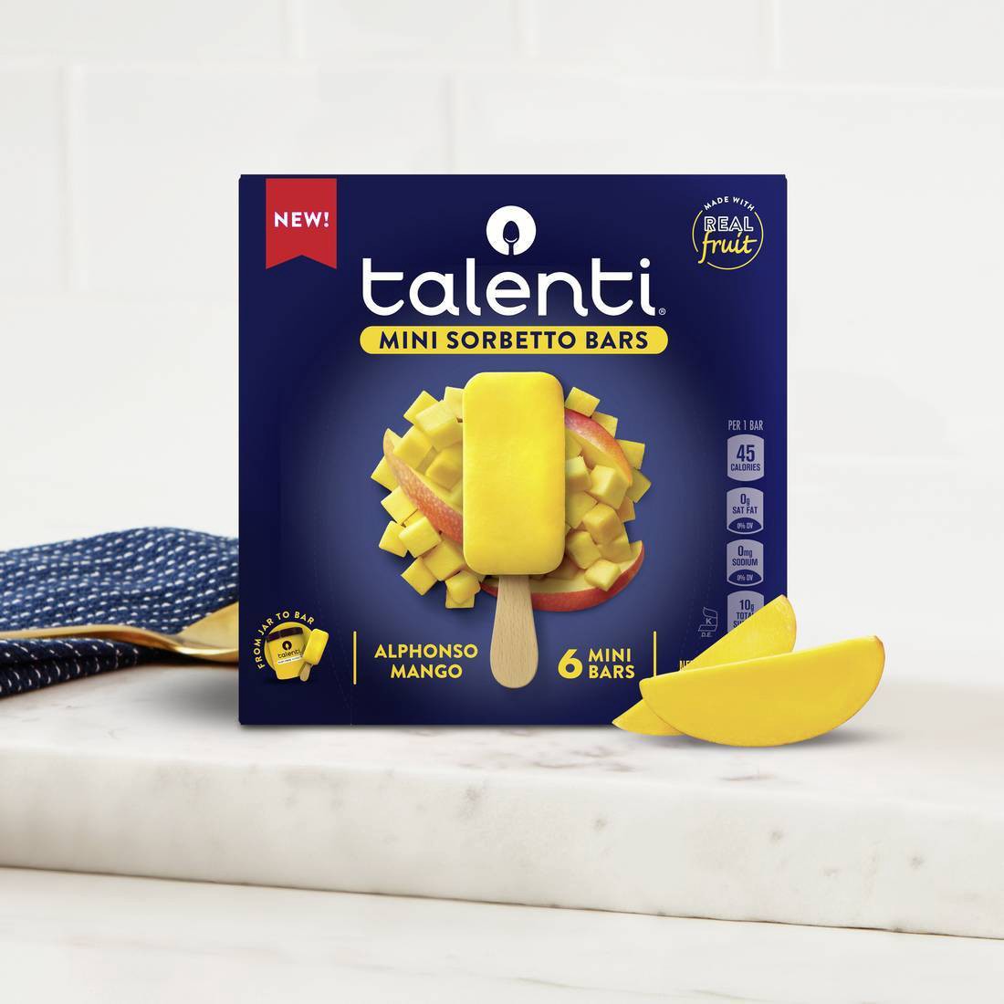 Talenti Mini Sorbetto Bar Alphonso Mango 6 ct Shipt