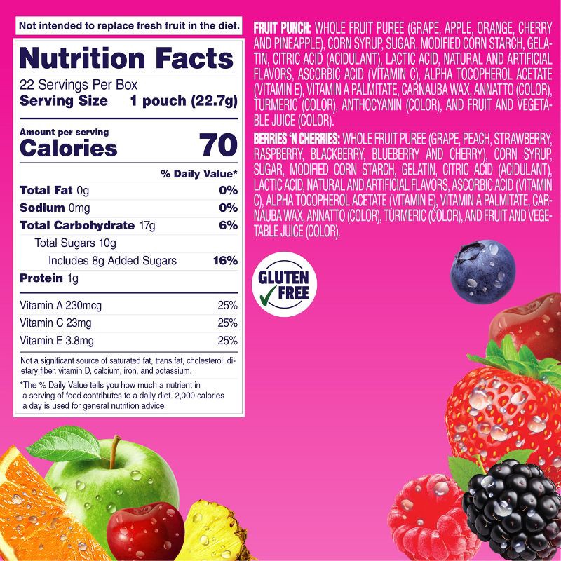 slide 5 of 7, WELCH's Fruit Snacks Berries N' Cherries & Fruit Punch - 17.6oz/22ct, 22 ct; 17.6 oz