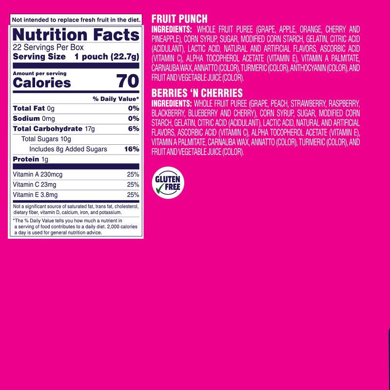 slide 2 of 5, WELCH's Fruit Snacks Berries N' Cherries & Fruit Punch - 17.6oz/22ct, 22 ct; 17.6 oz