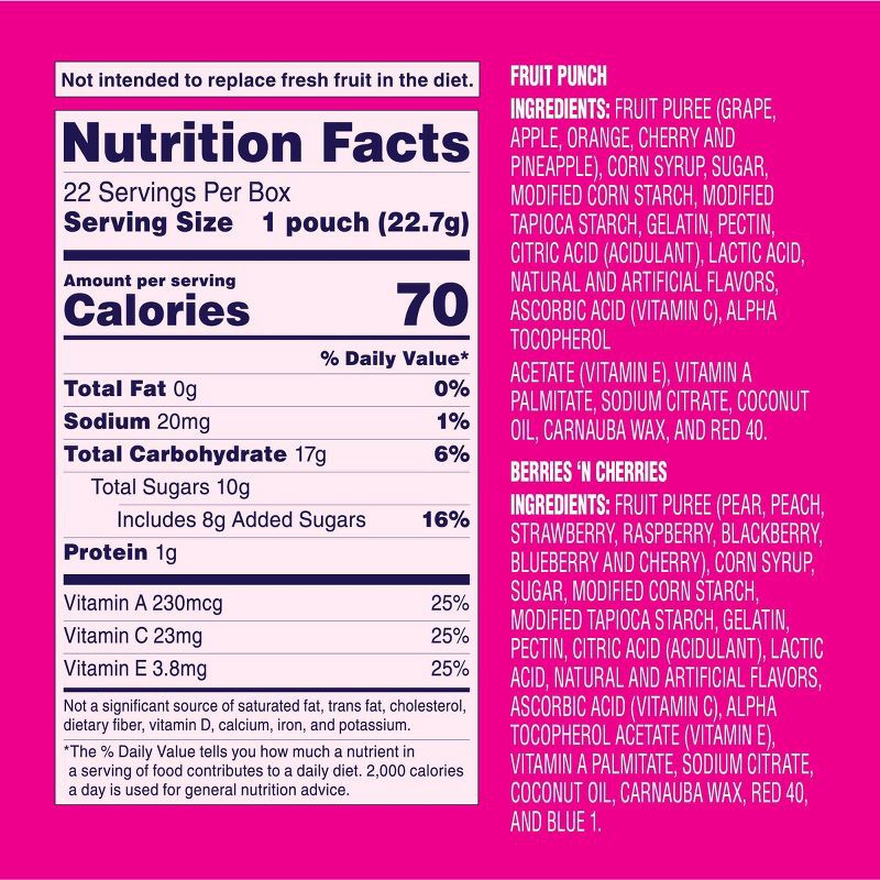 slide 7 of 7, WELCH's Fruit Snacks Berries N' Cherries & Fruit Punch - 17.6oz/22ct, 22 ct; 17.6 oz