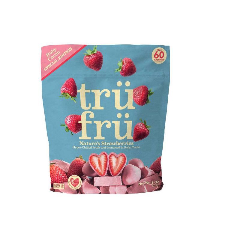 slide 1 of 2, Tru Fru Frozen Strawberries Ruby Cacao Chocolate - 8oz, 8 oz