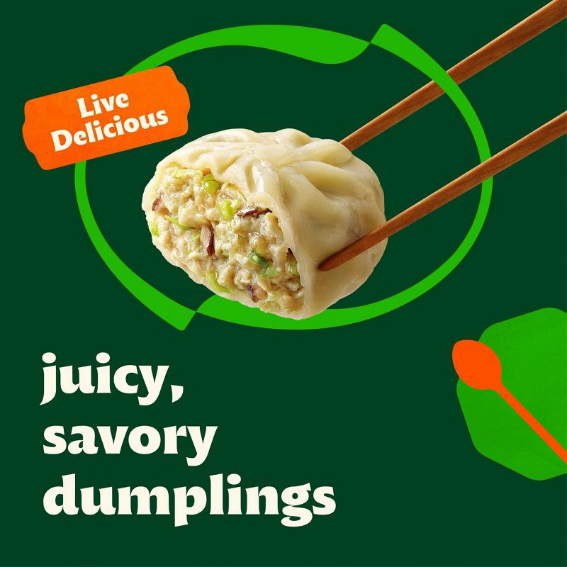 slide 10 of 11, bibigo Frozen Chicken & Vegetable Steamed Dumplings - 6.6oz, 6.6 oz