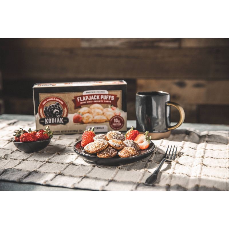 slide 3 of 4, Kodiak Cakes Kodiak Protein-Packed Frozen Flapjack Puffs – 10oz/33ct, 10 oz, 33 ct