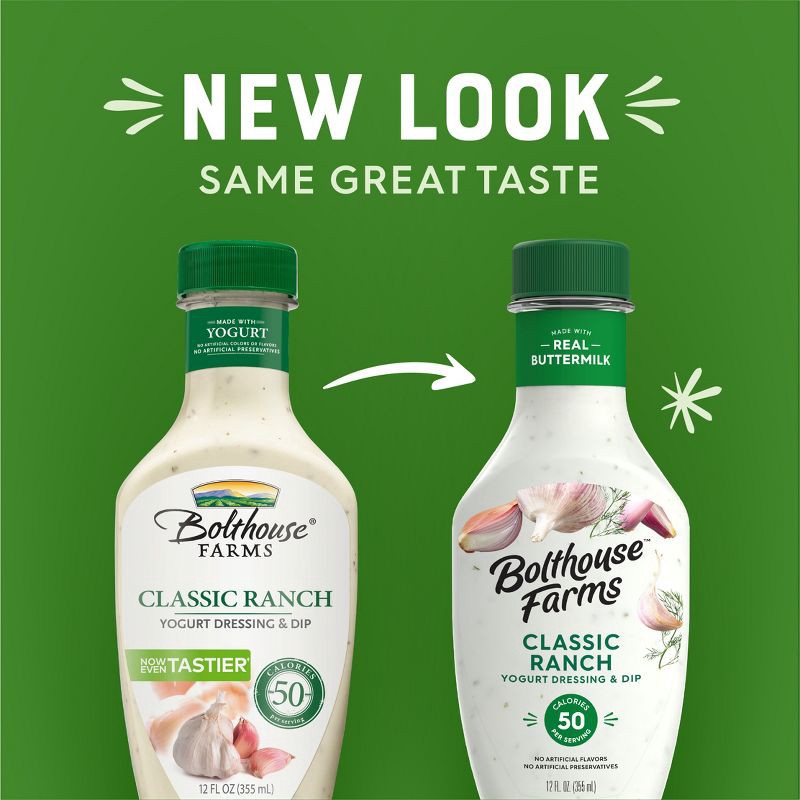 slide 2 of 5, Bolthouse Farms Classic Ranch Yogurt Dressing & Dip - 12 fl oz, 12 fl oz