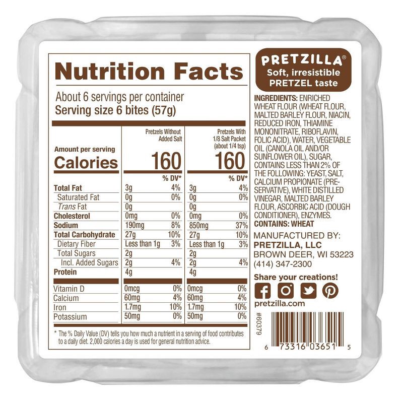 slide 5 of 7, Pretzilla Soft Pretzel Bites Tub - 12.3oz, 12.3 oz