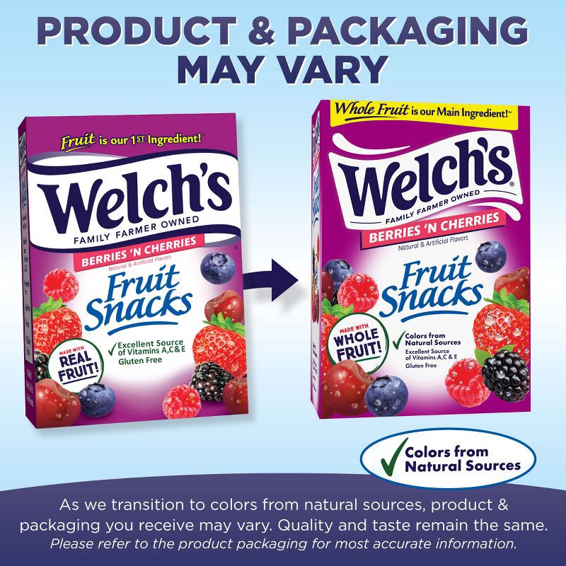 slide 5 of 6, WELCH's Fruit Snacks Berries 'n Cherries - 32oz/40ct, 40 ct