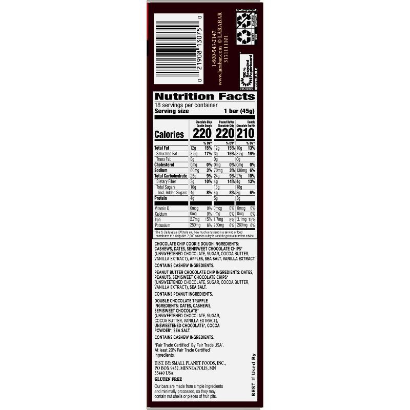slide 2 of 8, Larabar Chocolate Variety Pack - 28.8oz/18ct, 18 ct