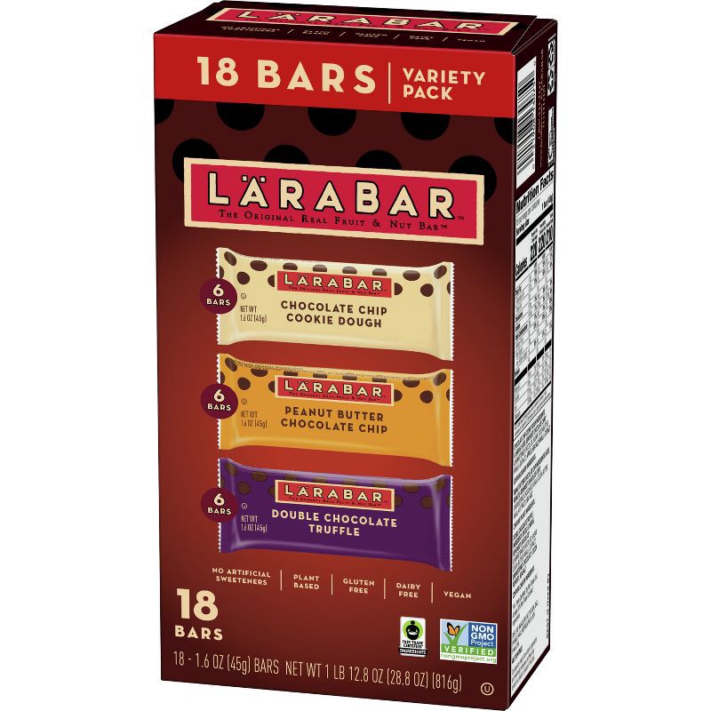 slide 4 of 8, Larabar Chocolate Variety Pack - 28.8oz/18ct, 18 ct