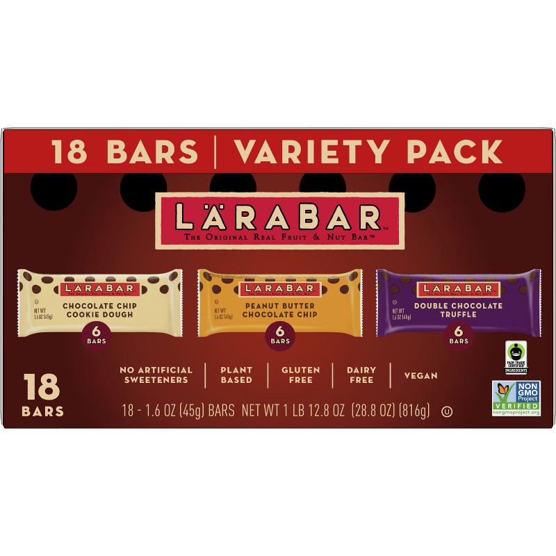 slide 5 of 8, Larabar Chocolate Variety Pack - 28.8oz/18ct, 18 ct