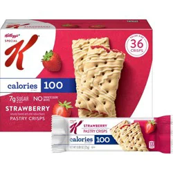Special K Bars Kellogg's Special K Pastry Crisps Strawberry - 15.84oz/36ct